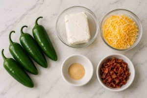 Ingredients For making Jalapeño Poppers