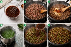 Step By Step Instructions for Green Bean Beef Stir Fry Recipe