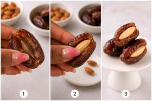 Step By Step Instructions for Making Almond-Stuffed Dates