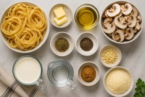 Ingredients for Mushroom Florentine