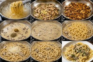 Step By Step Instructions for Mushroom Florentine