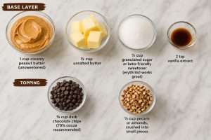 Ingredients For Chocolate Peanut Butter Squares