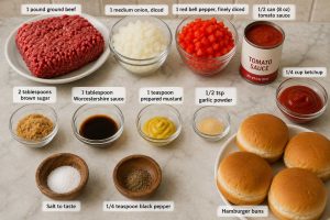 Ingredients for Sloppy Joes Recipe
