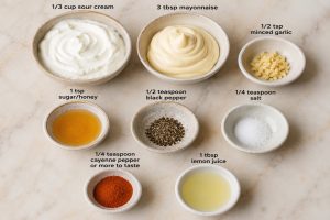 Ingredients for Spicy Homemade Ranch Dressing