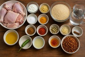 Ingredients for making Chicken biryani recipe