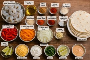 Ingredients for Shrimp Fajitas Recipe