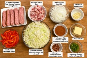Ingtredients for Cabbage Sausage