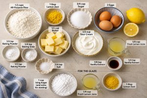 Ingredients of Moist Lemon Cake Recipe