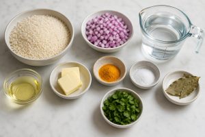 Ingredients of Turmeric Rice