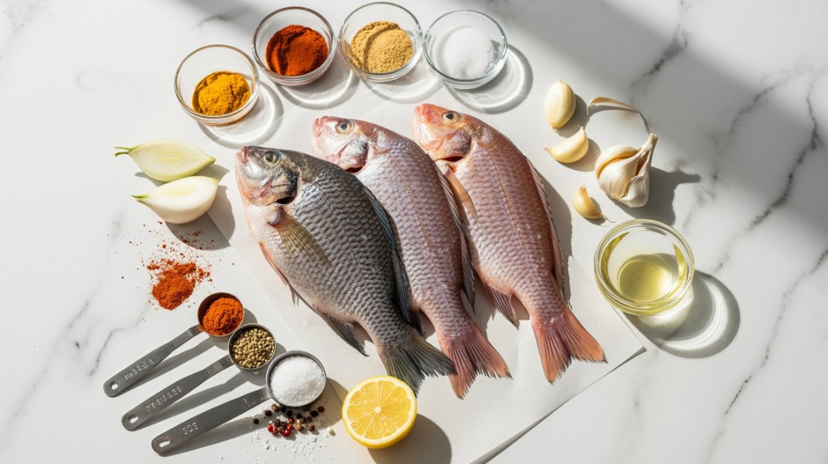 Whole Tilapia recipe Ingredients