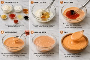 Instructions For Making Sweet Chilli Mayo Recipe