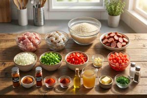 Ingredients for making Jambalaya Recipe
