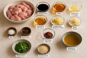 Ingredients for Soy Ginger Chicken
