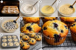 Step by Step Instructions for Blueberry Muffins