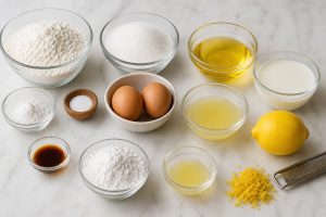 Ingredients of Lemon Cake