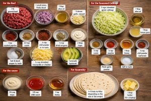 Ingredients for Crispy Tortilla Wrap