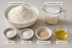 Ingredients of Soft Shawarma Wrap Bread