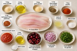 Ingredients for Baked Basa Fillet