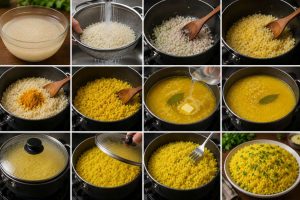 Instructions to make Turmeric Rice