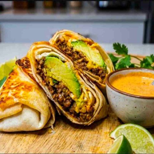 Easy Crispy Tortilla Beef Wrap