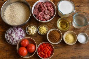 Ingredients For Beef Coconut Pilau