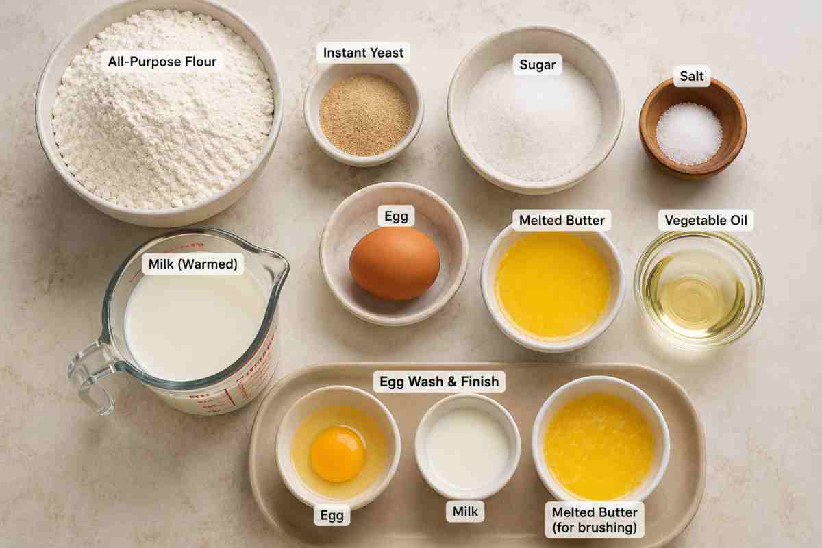 Ingredients for Dinner Rolls