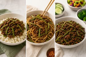 Serving Green Bean Beef Stir Fry