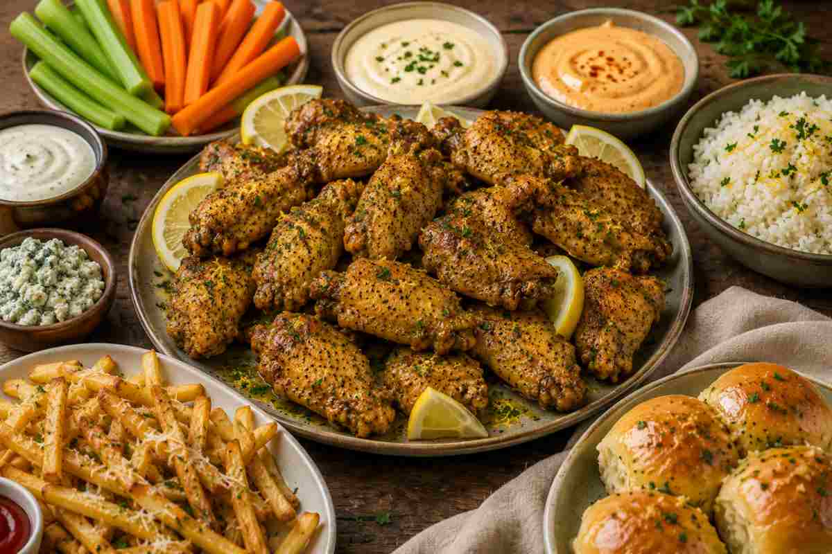 Serving Lemon Pepper Wings