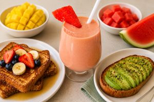 Serving Watermelon Mango Smoothie