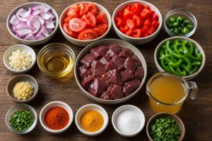 Ingredients For making Peppered Beef Liver