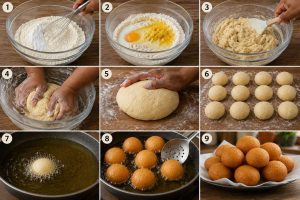 Instructions for Lemon Mandazi Recipe