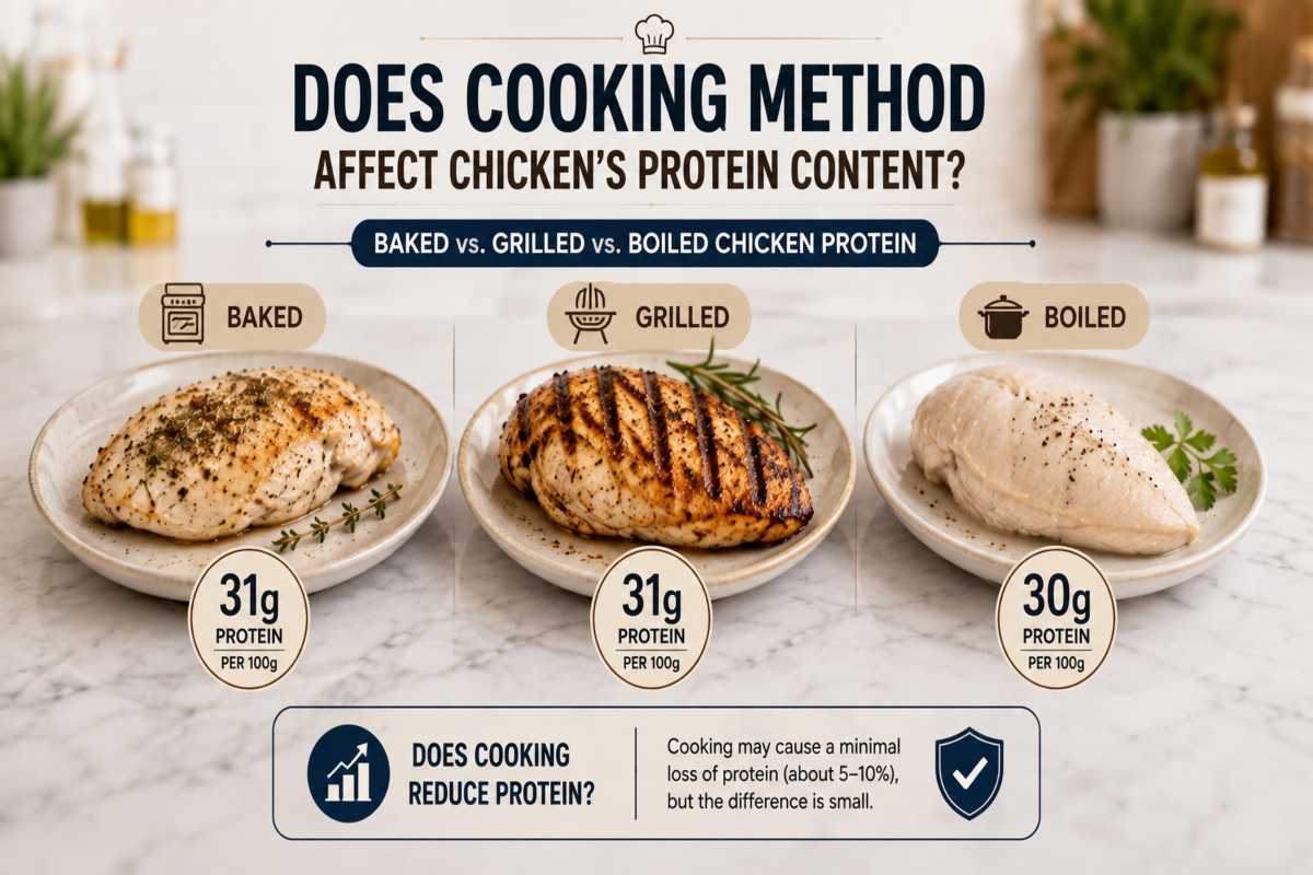 Does Cooking Method Affect Chicken'Protein Content