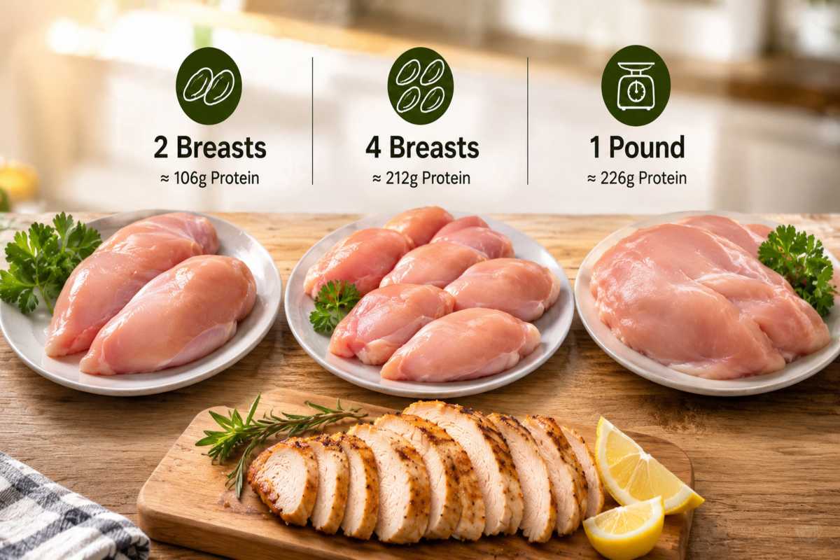 How Much Protein Is in Multiple Chicken Breasts