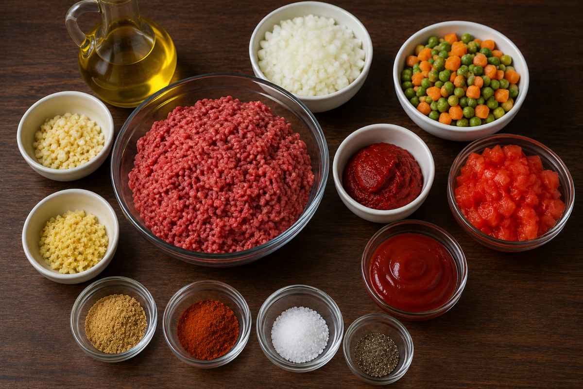 Ingredients for Beef Filling