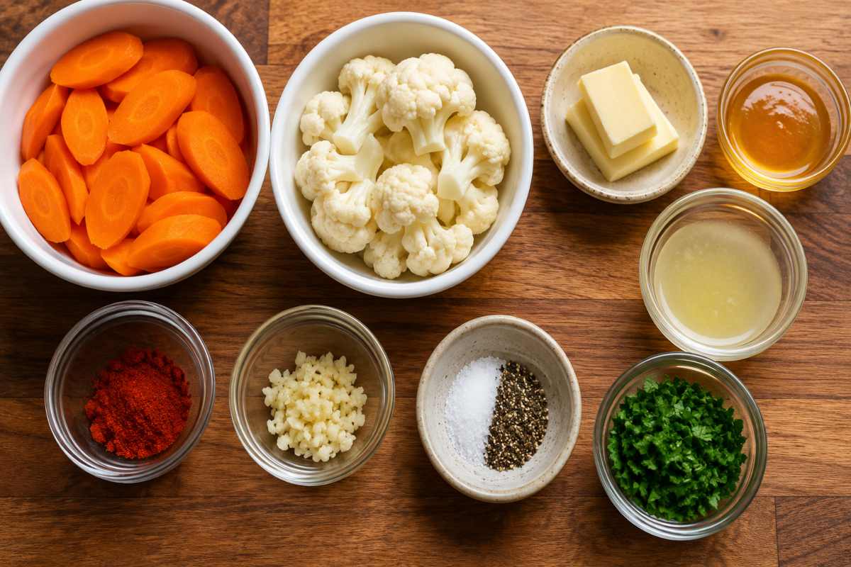 Ingredients for Honey Glazed Cauliflower Recipe