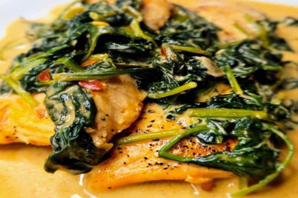 Salmon Creamed Spinach Recipe
