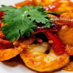 grilled fish with shrimp