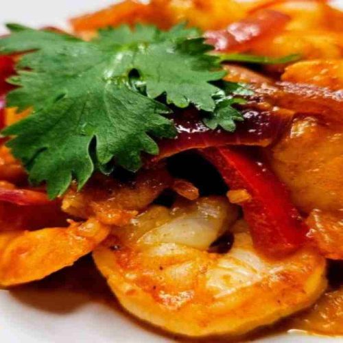 grilled fish with shrimp