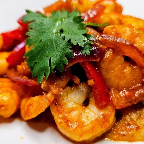 grilled fish with shrimp