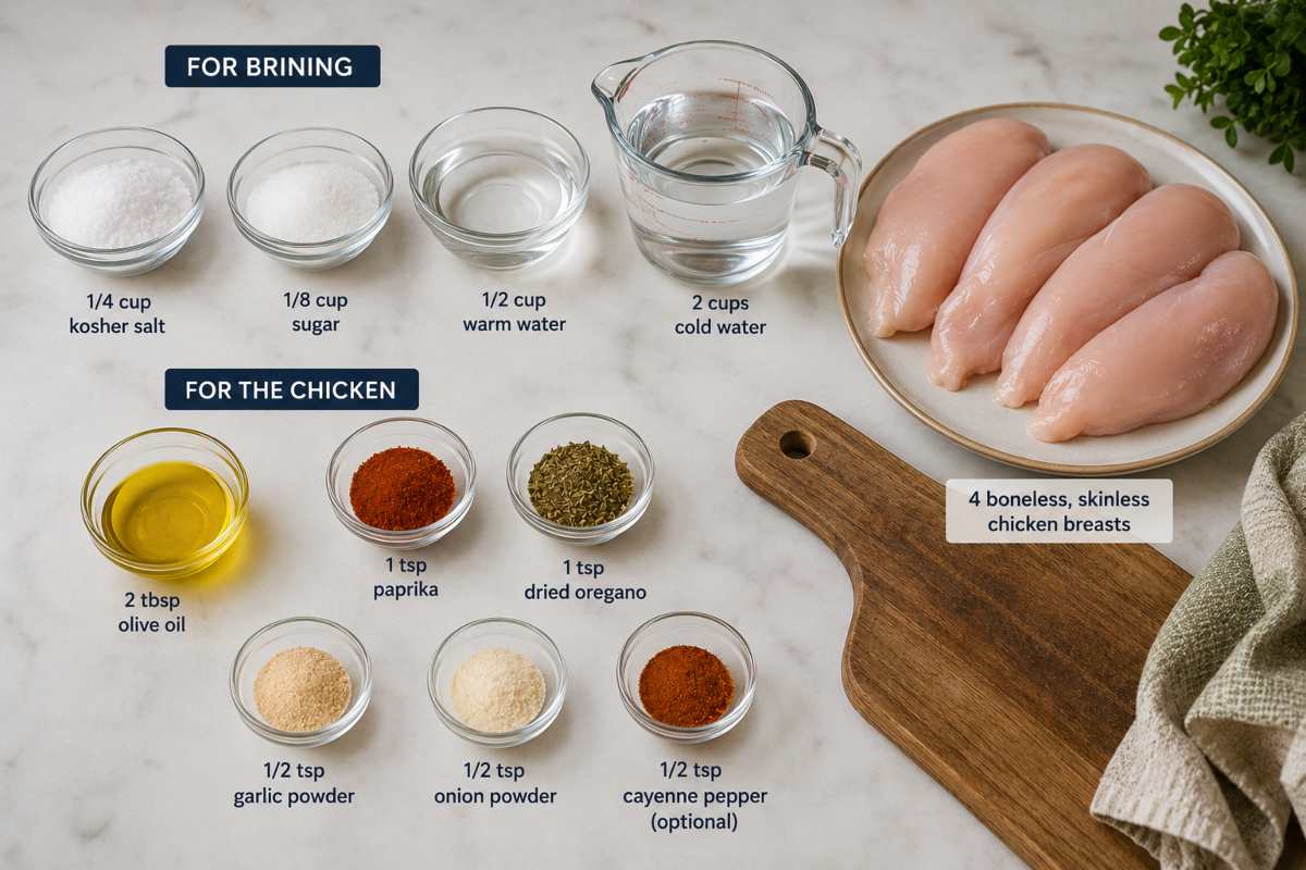 Ingredients for Chicken Breast Recipe