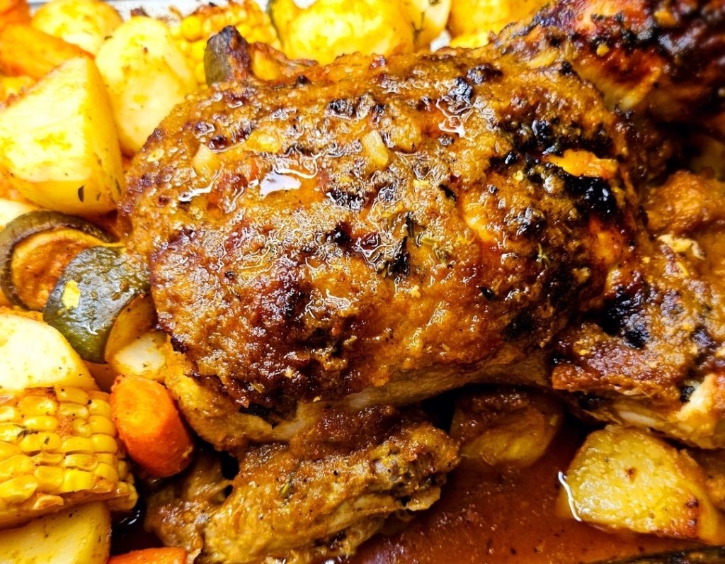 vegetable-roasted-chicken