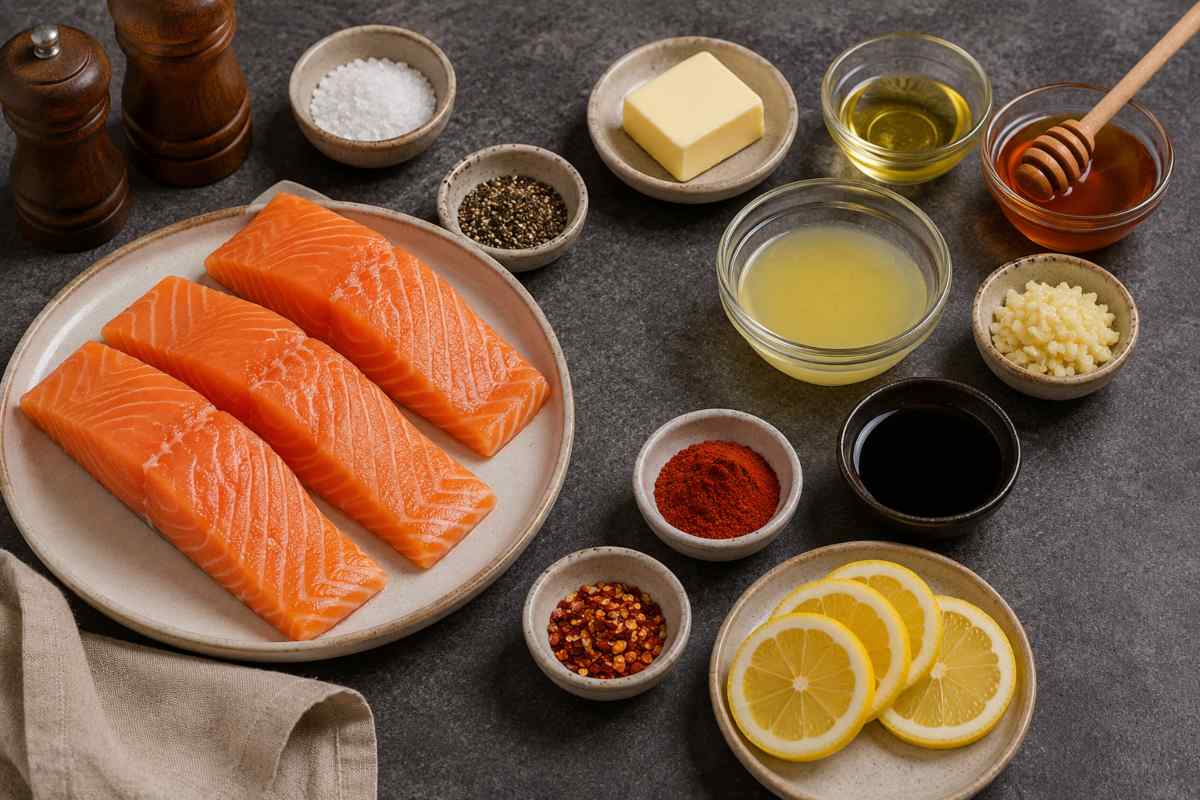 Ingredients for Honey Lemon Salmon