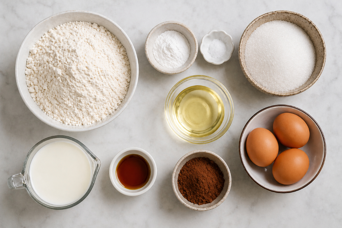 Ingredients of Marble Cake