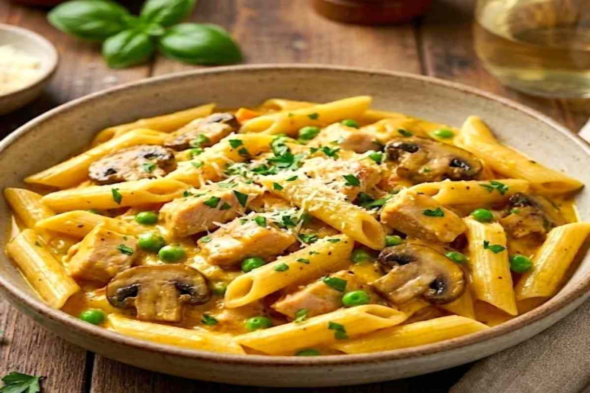 Creamy Garlic Parmesan Turkey Pasta Recipe
