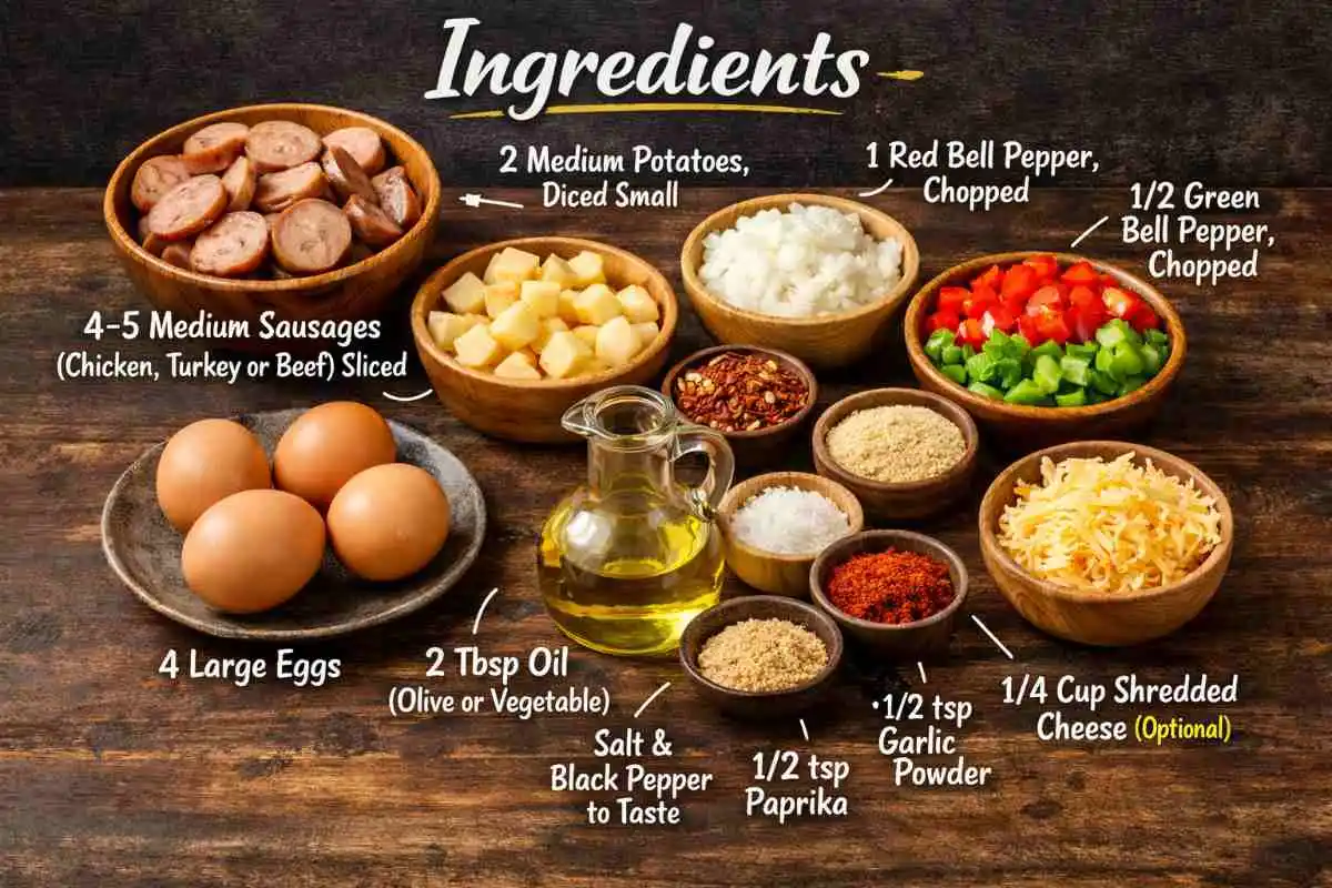 Sausage Egg Hash Ingredients