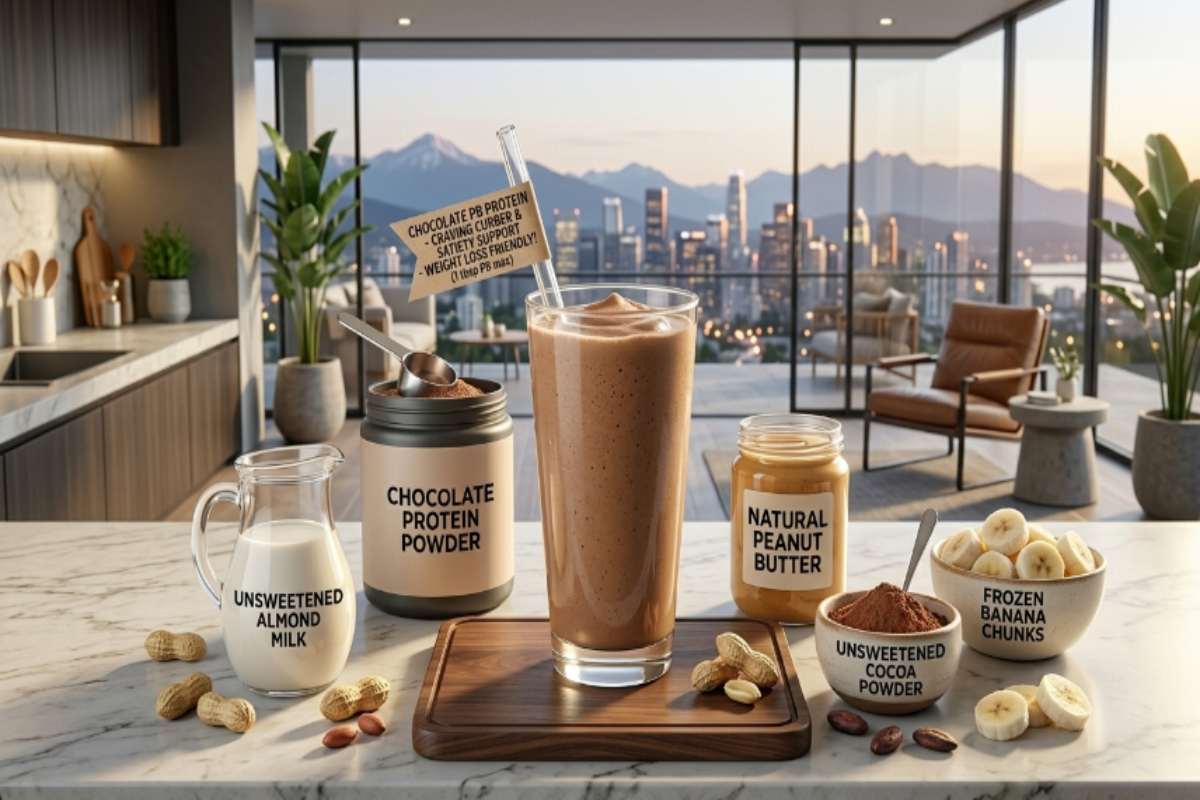 Chocolate Peanut Butter Protein Smoothie