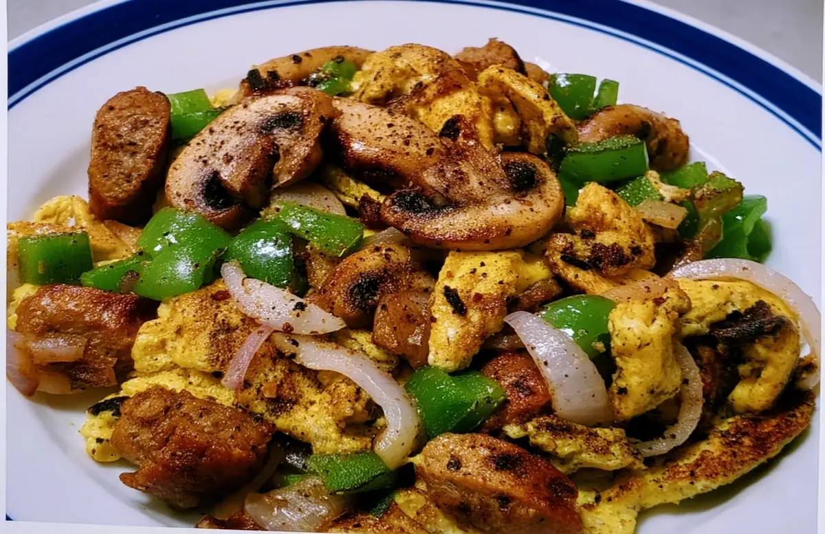 One pan sausage and egg breakfast 2