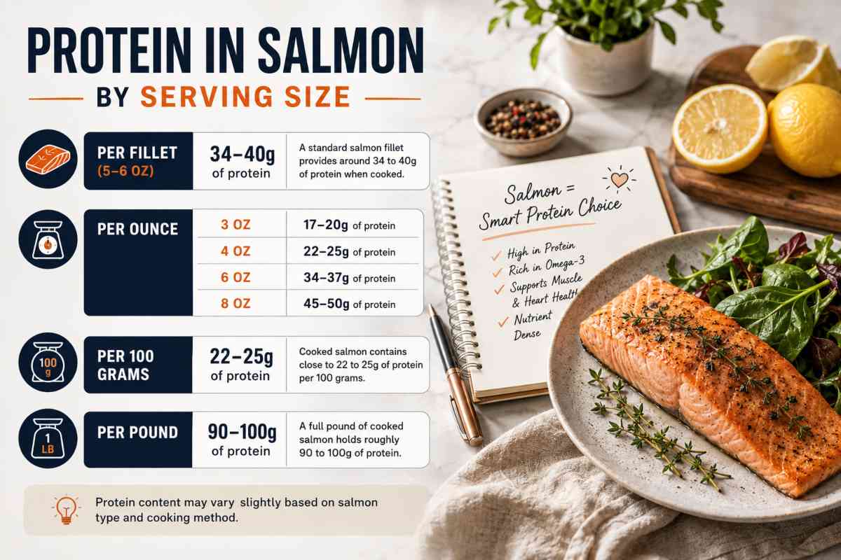 Protein in Salmon by Serving Size