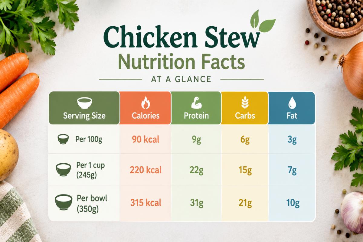 Chicken Stew Nutrition Facts at a Glance