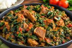 Goat Sukuma Wiki Vegetable Stew